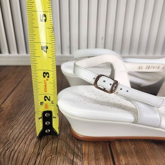 SAS Tripad Caress Slingback Womens Sz 10.5S White Wedge Leather Open Toe Sandals - Picture 11 of 12
